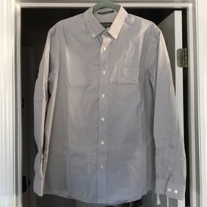 Eddie Bauer Men’s Large Grey Check Dress Shirt 👔
